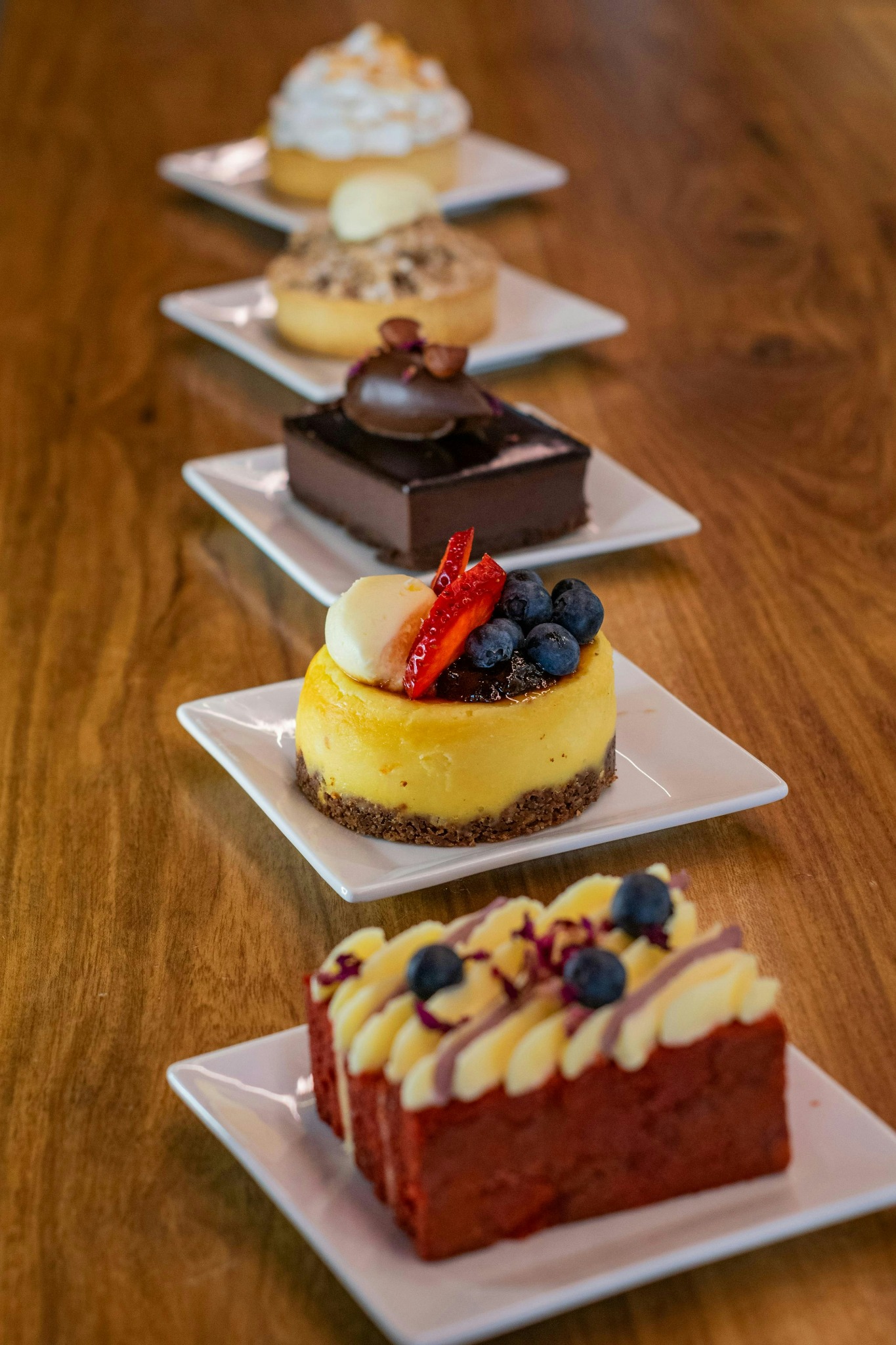Selección de postres individuales para evento